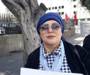 الناشطة الحقوقية والمدونة الفايسبوكية سعيدة العلمي